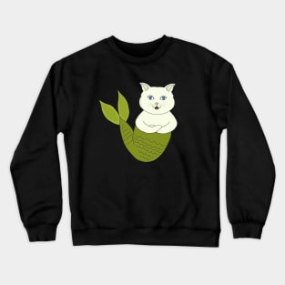 Mercat Purrmaid Merman Fish Cat Crewneck Sweatshirt